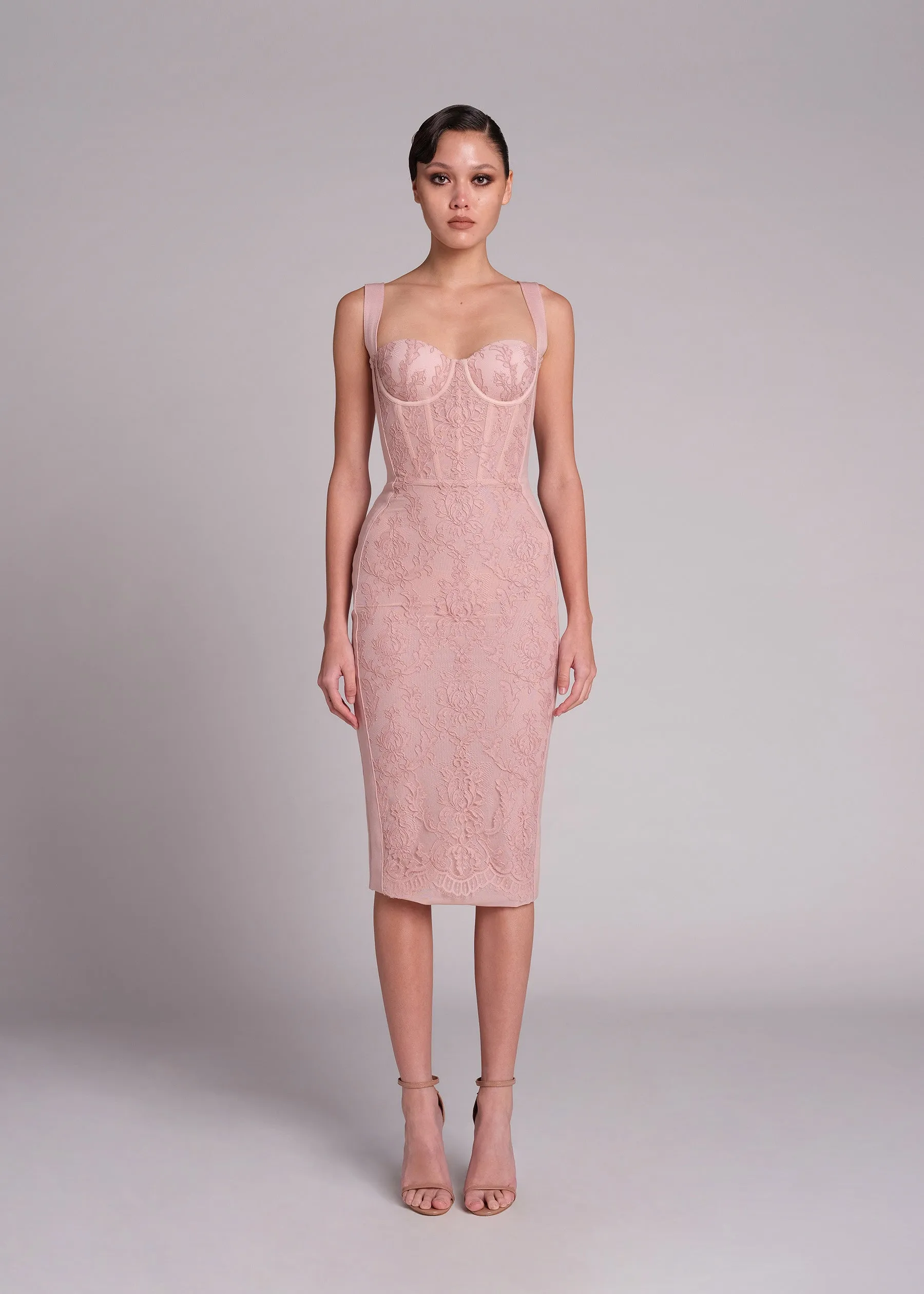 Chic Lace Bandage Bodcon Dress
