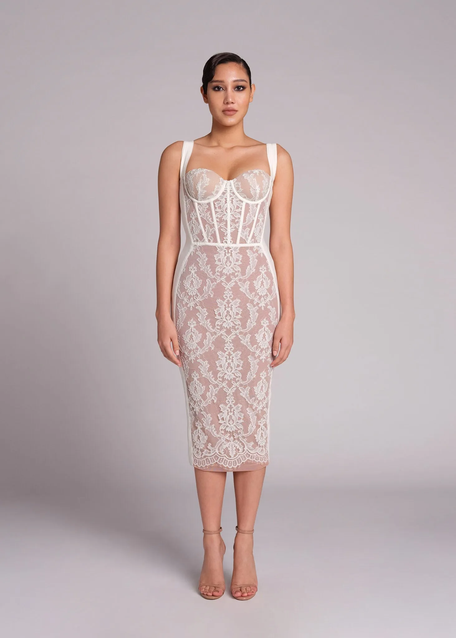 Chic Lace Bandage Bodcon Dress