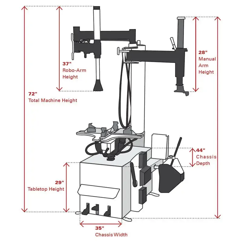 Coats RC-55A Air Rim Clamp Tire Changer w/ RC Robo-Arm