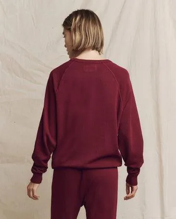 College Slouchy Sweatshirt Plum