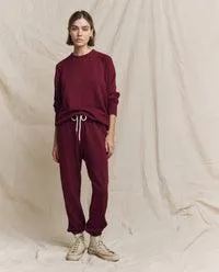 College Slouchy Sweatshirt Plum