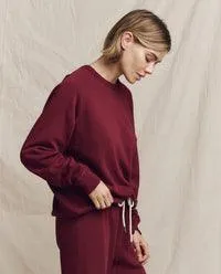 College Slouchy Sweatshirt Plum
