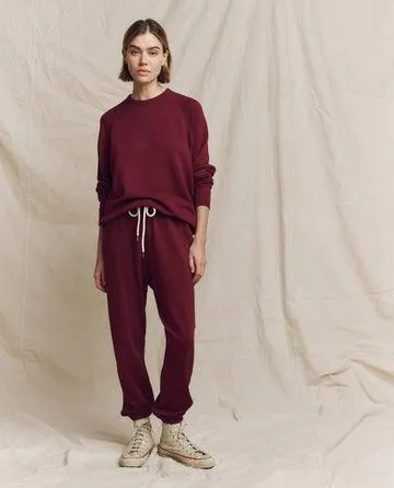 College Slouchy Sweatshirt Plum