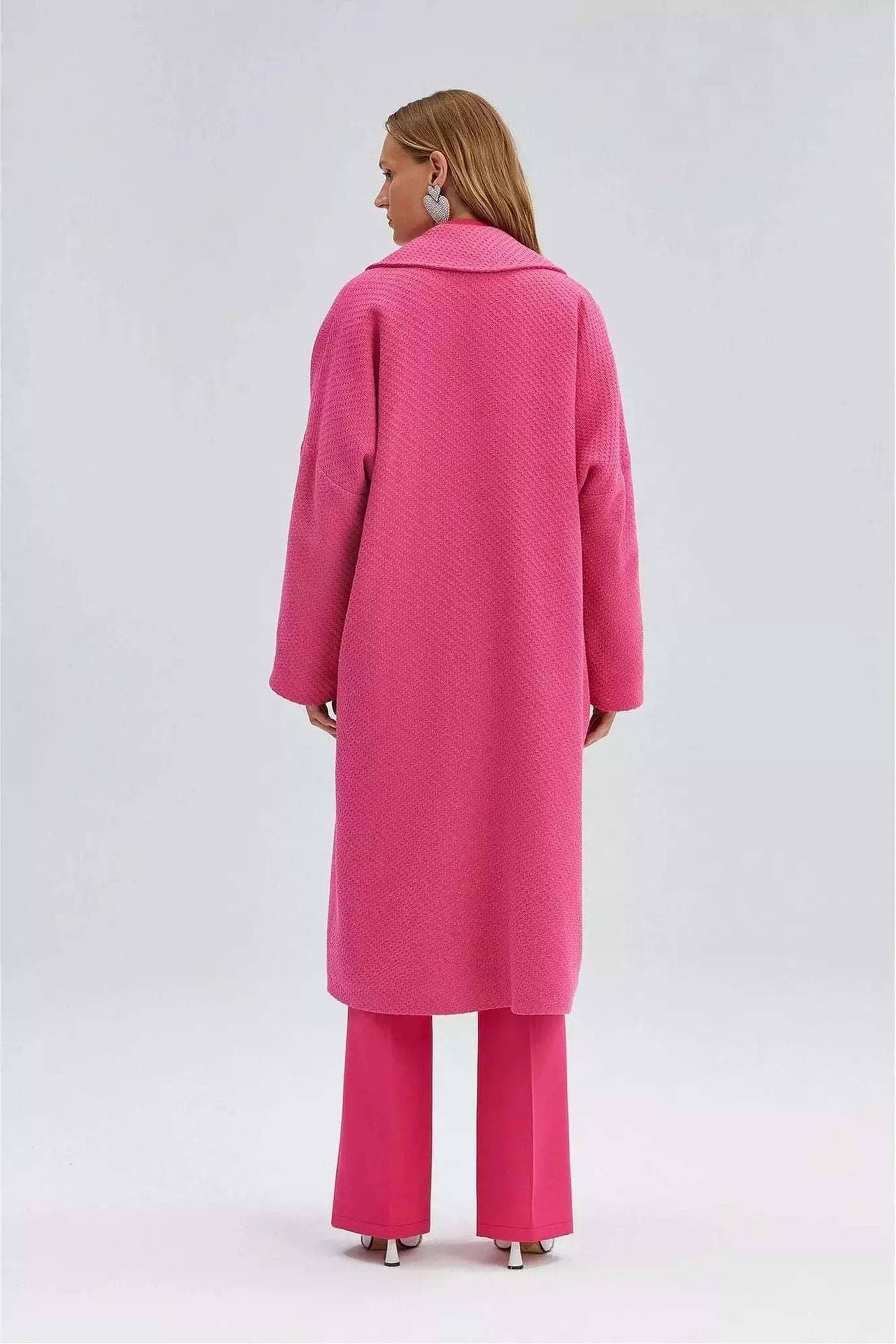 Ladies Nina Tweeted Coat in Pink