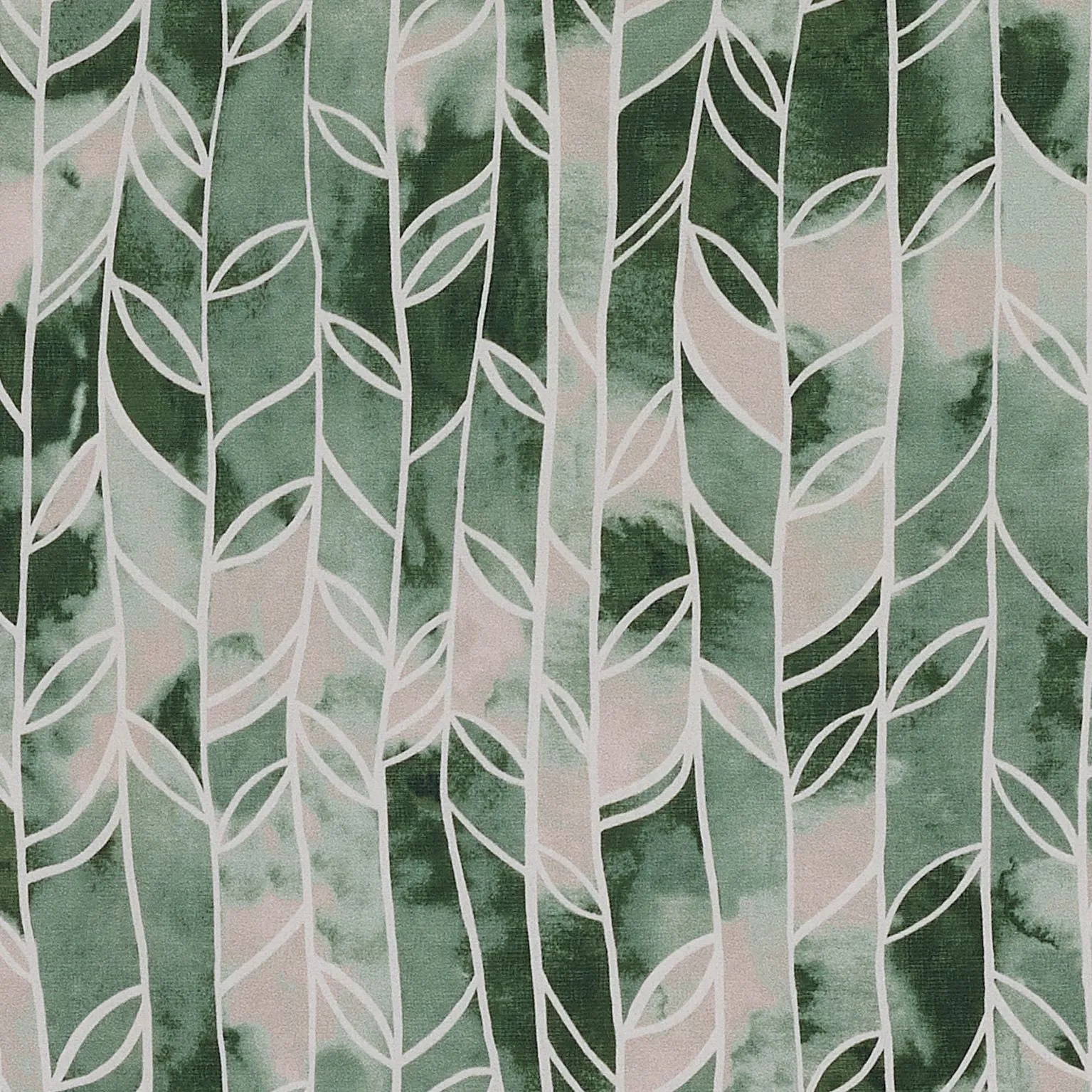 Luca Forest Green Geometric FR Curtains