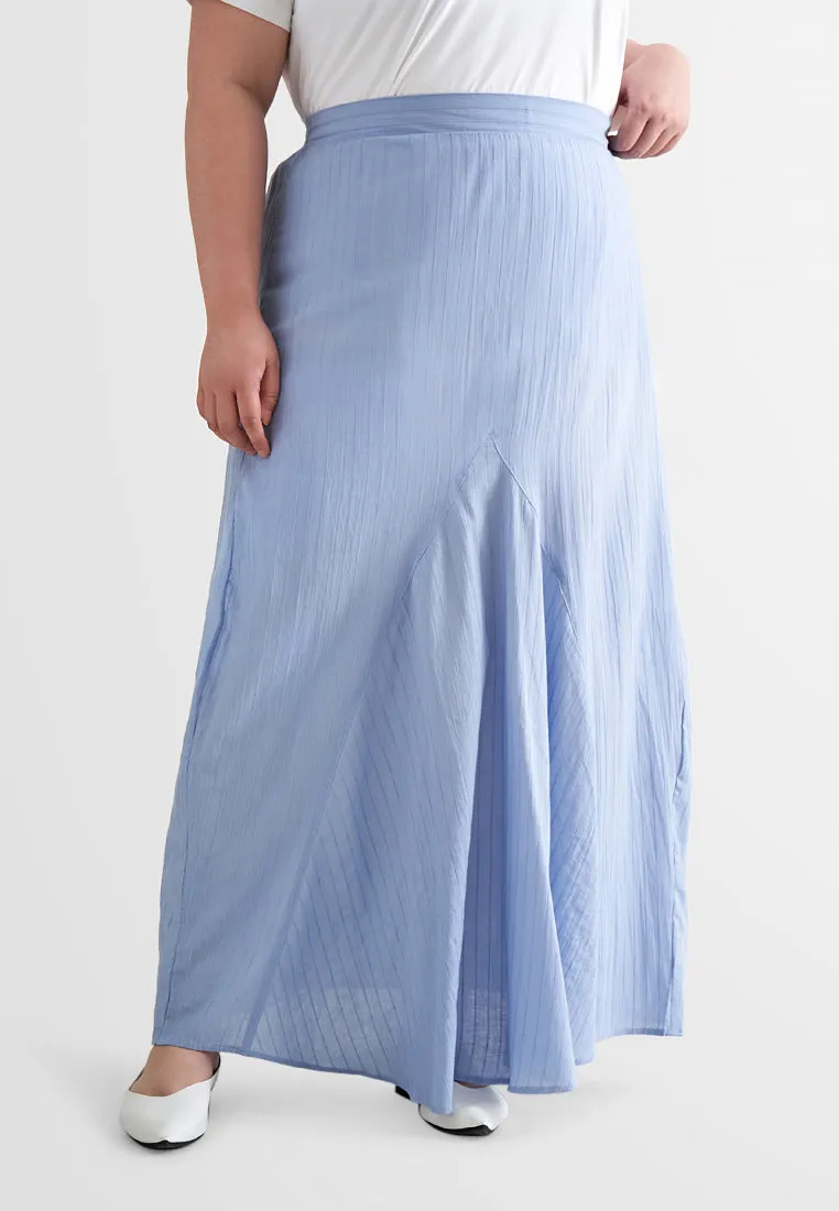 Radeya Cotton Front Pleat Skirt (Small Cutting) - Green
