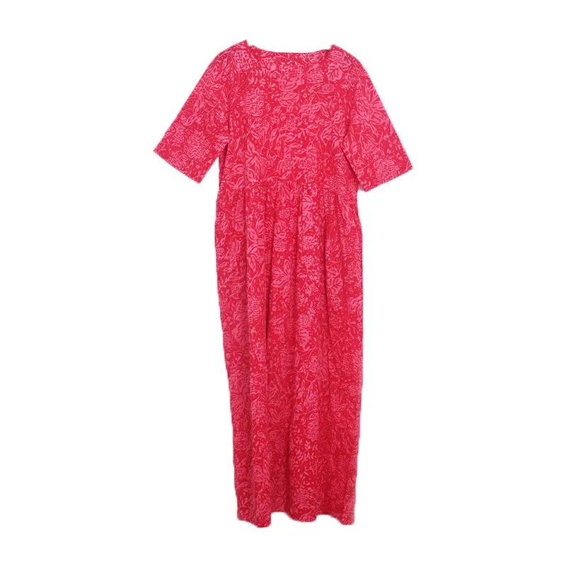 Red Floral casual summer Women Dresses long women dresses AMT962333