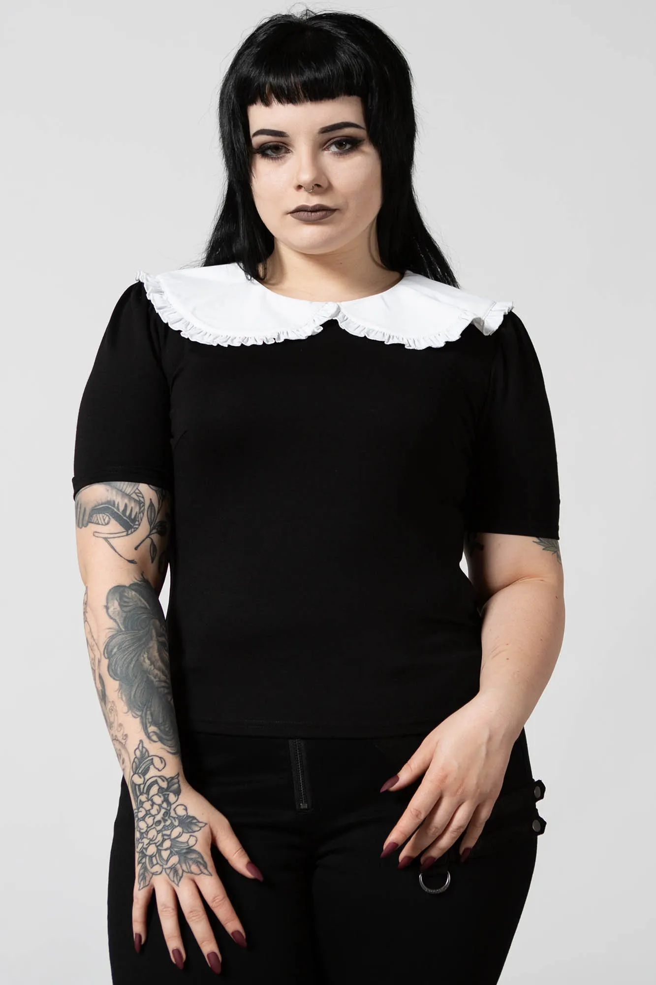 Ruby Lace Collar Top