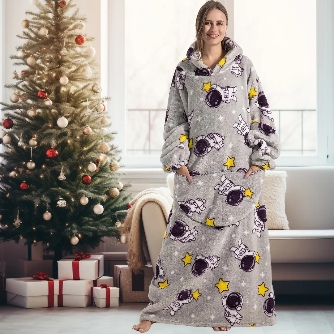 Soft Warm Adults Blanket Hoodie