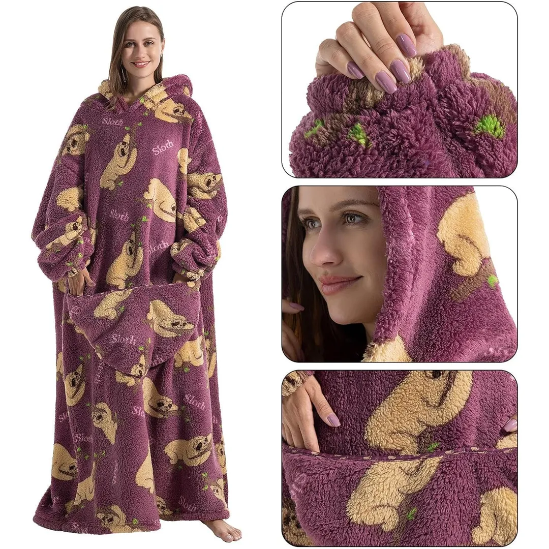Soft Warm Adults Blanket Hoodie