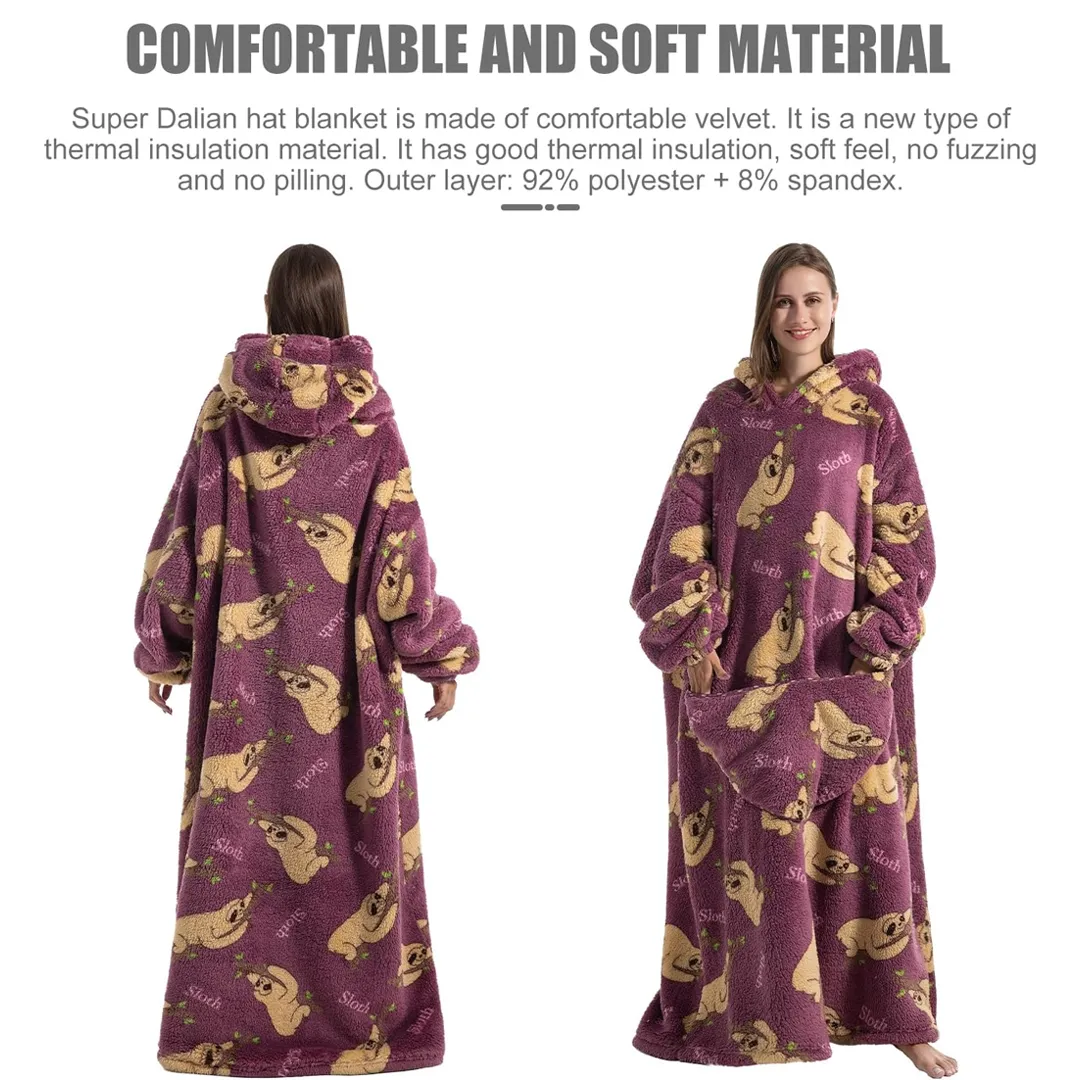 Soft Warm Adults Blanket Hoodie